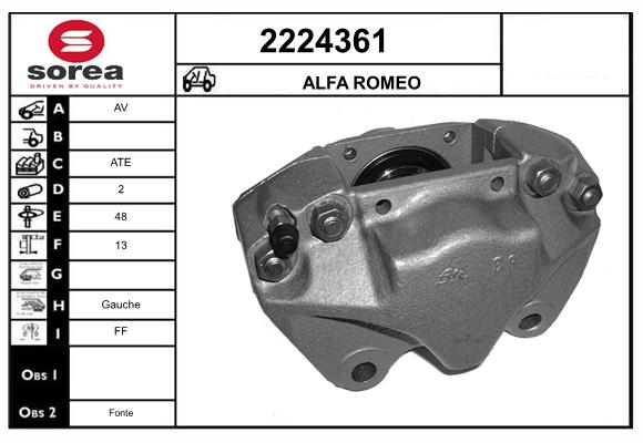Etrier frana 2224361 EAI