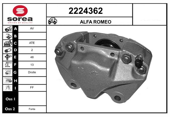 Etrier frana 2224362 EAI