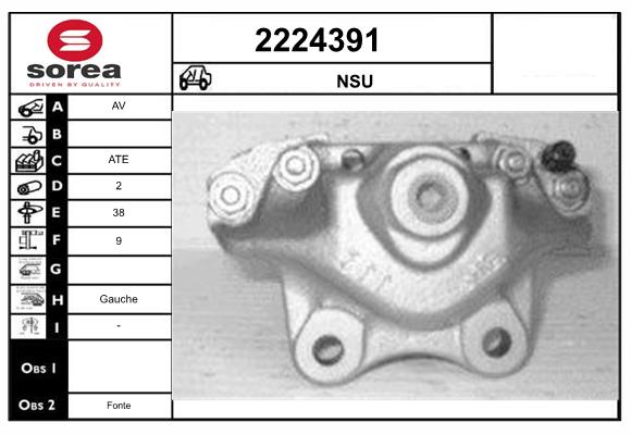 Etrier frana 2224391 EAI