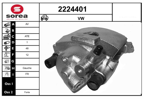 Etrier frana 2224401 EAI