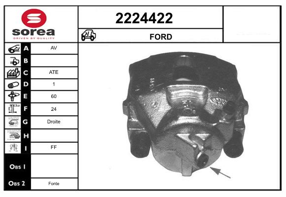 Etrier frana 2224422 EAI