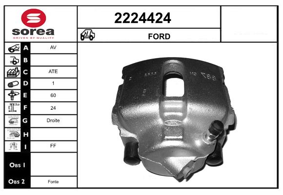 Etrier frana 2224424 EAI