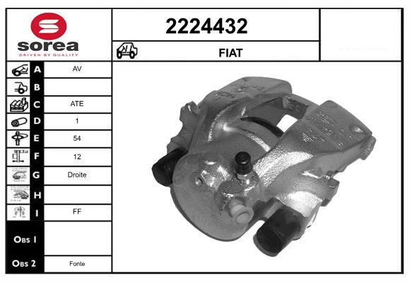 Etrier frana 2224432 EAI