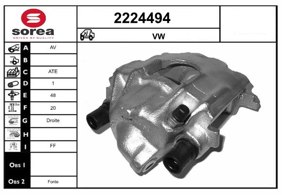 Etrier frana 2224494 EAI