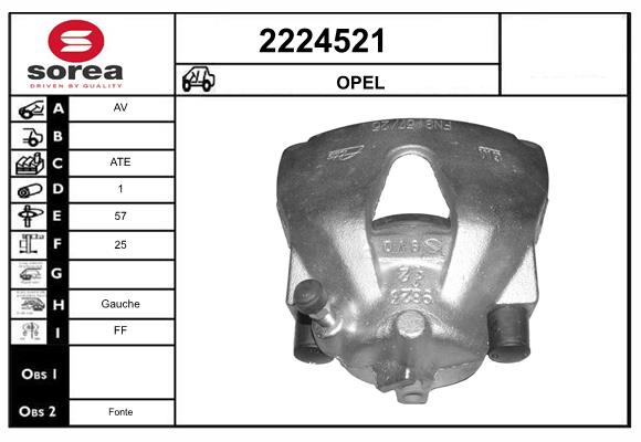 Etrier frana 2224521 EAI