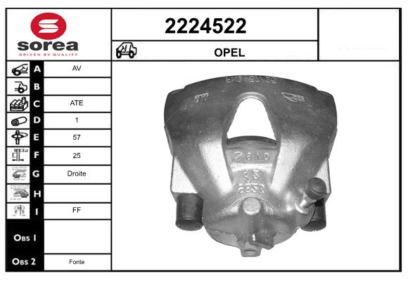 Etrier frana 2224522 EAI