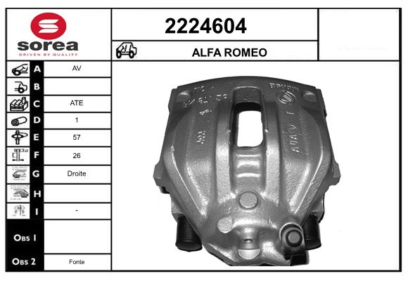 Etrier frana 2224604 EAI