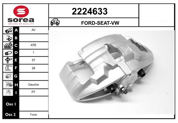 Etrier frana 2224633 EAI