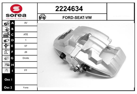 Etrier frana 2224634 EAI