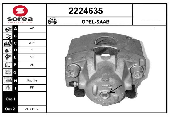 Etrier frana 2224635 EAI