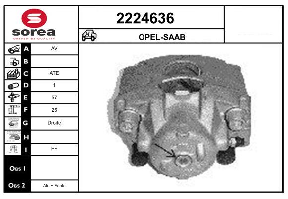 Etrier frana 2224636 EAI