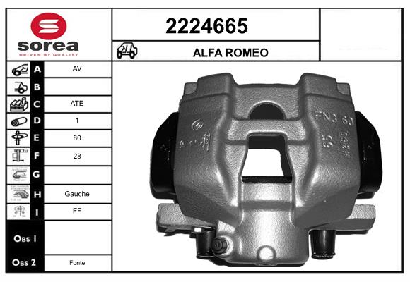 Etrier frana 2224665 EAI