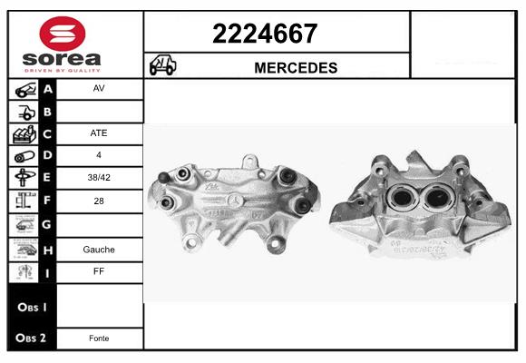 Etrier frana 2224667 EAI