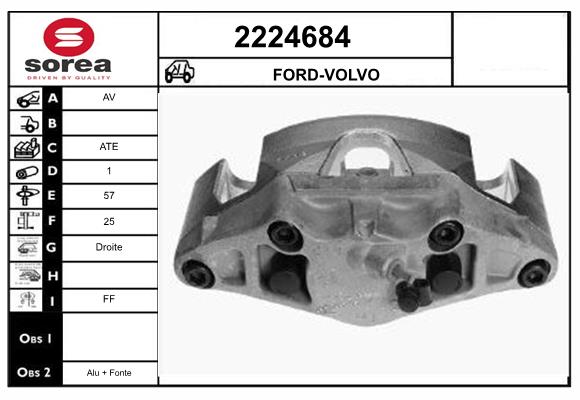 Etrier frana 2224684 EAI