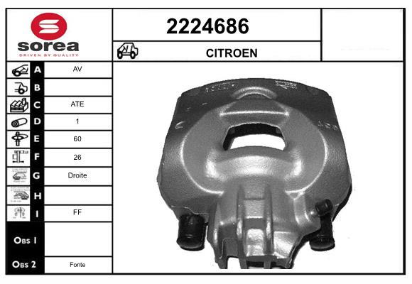 Etrier frana 2224686 EAI