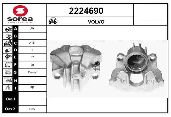 Etrier frana 2224690 EAI