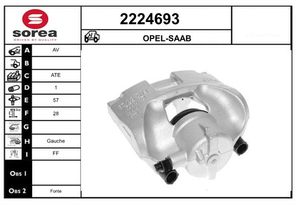 Etrier frana 2224693 EAI