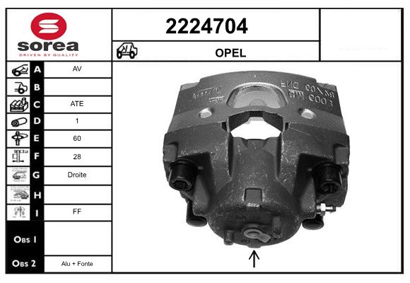 Etrier frana 2224704 EAI