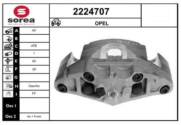 Etrier frana 2224707 EAI
