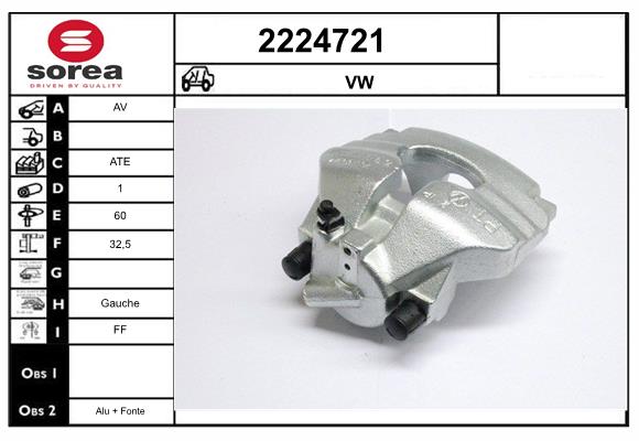 Etrier frana 2224721 EAI
