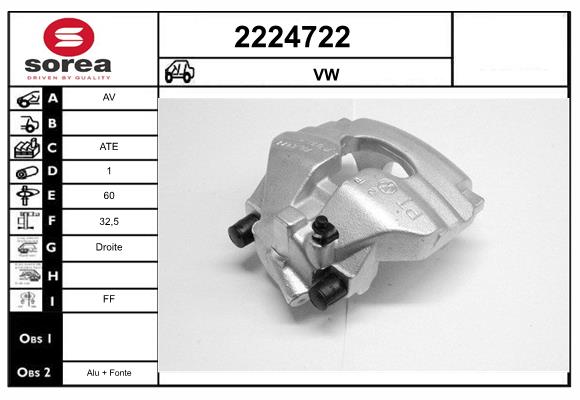 Etrier frana 2224722 EAI