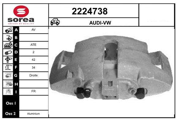 Etrier frana 2224738 EAI