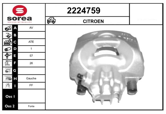 Etrier frana 2224759 EAI