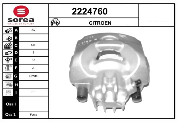 Etrier frana 2224760 EAI