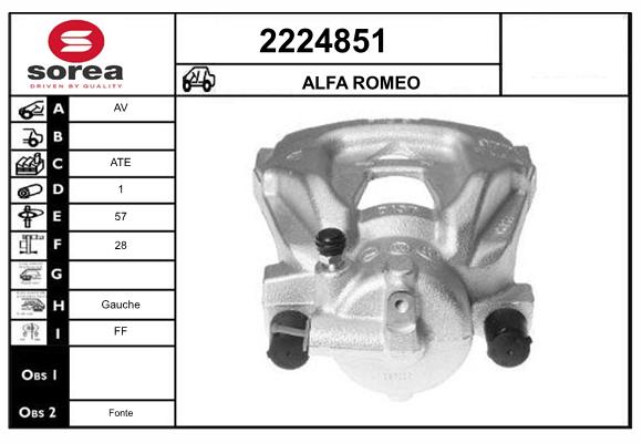 Etrier frana 2224851 EAI