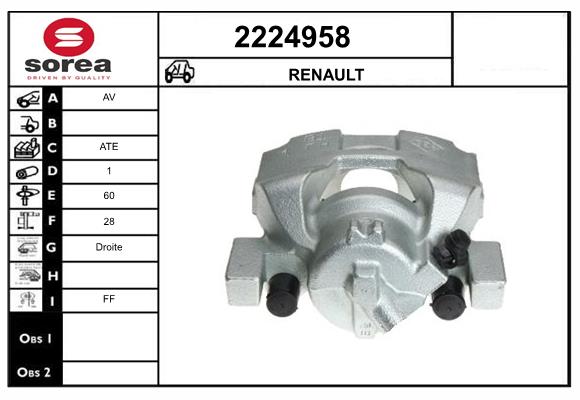 Etrier frana 2224958 EAI