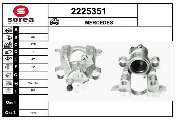 Etrier frana 2225351 EAI