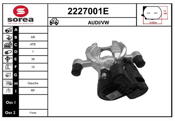 Etrier frana 2227001E EAI