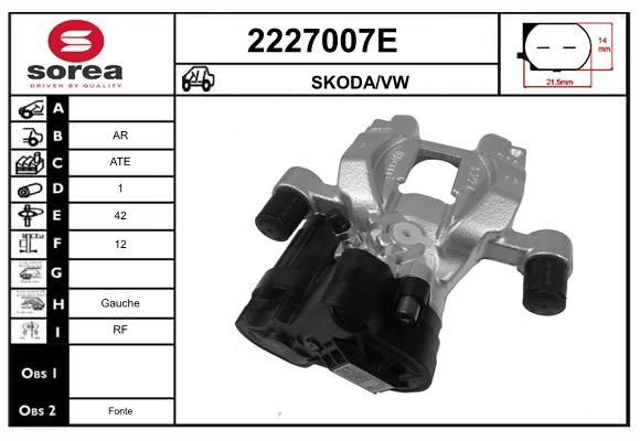 Etrier frana 2227007E EAI