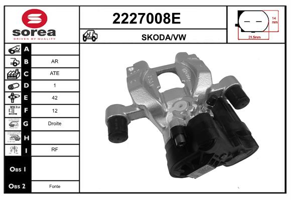 Etrier frana 2227008E EAI