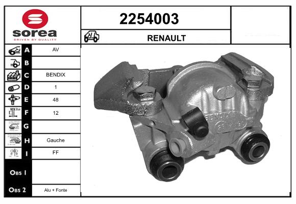 Etrier frana 2254003 EAI