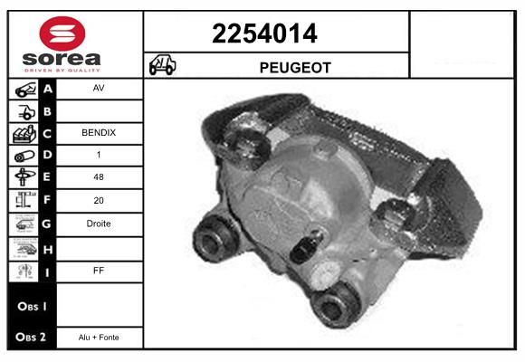 Etrier frana 2254014 EAI