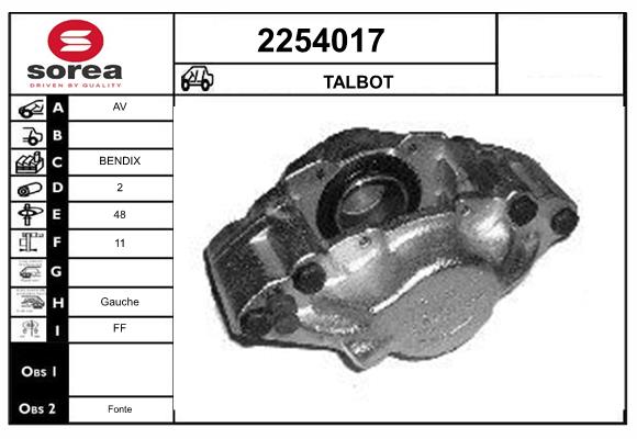 Etrier frana 2254017 EAI