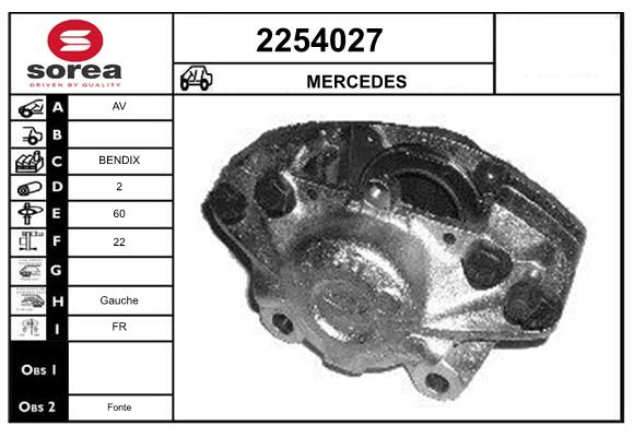 Etrier frana 2254027 EAI