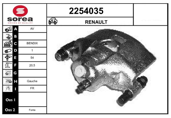Etrier frana 2254035 EAI