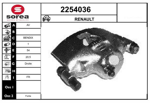 Etrier frana 2254036 EAI