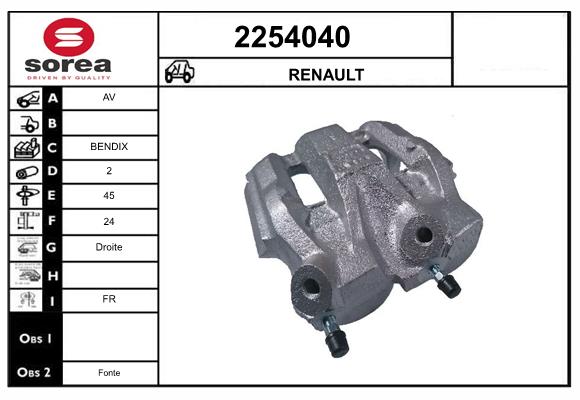 Etrier frana 2254040 EAI
