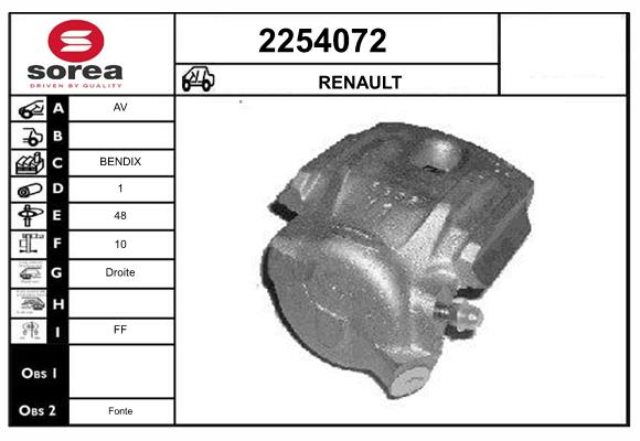 Etrier frana 2254072 EAI