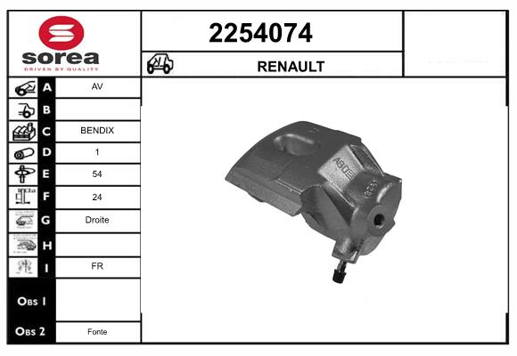 Etrier frana 2254074 EAI