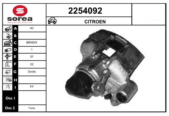 Etrier frana 2254092 EAI