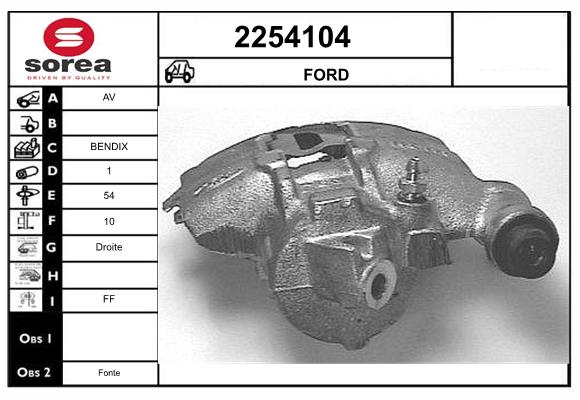 Etrier frana 2254104 EAI