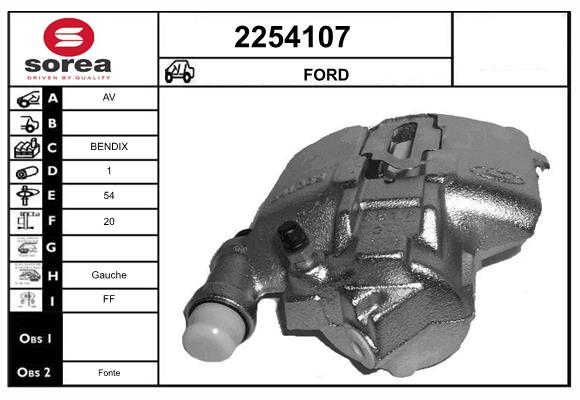 Etrier frana 2254107 EAI
