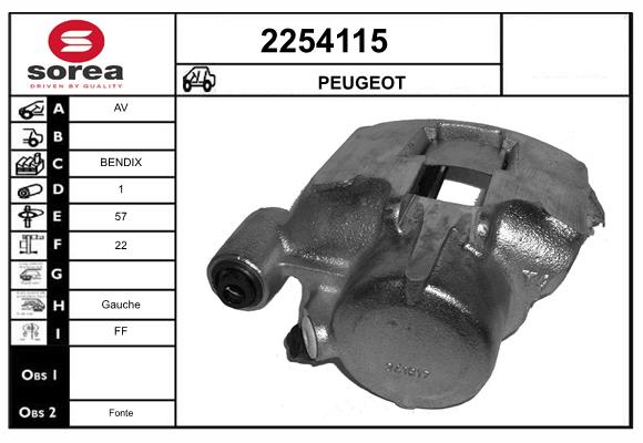 Etrier frana 2254115 EAI