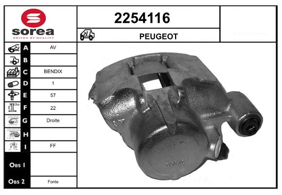 Etrier frana 2254116 EAI