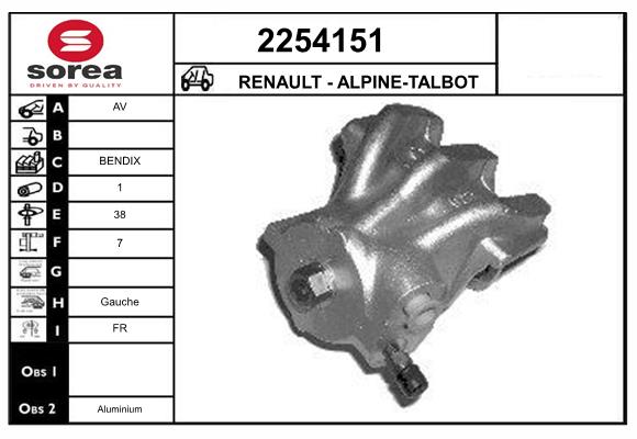 Etrier frana 2254151 EAI