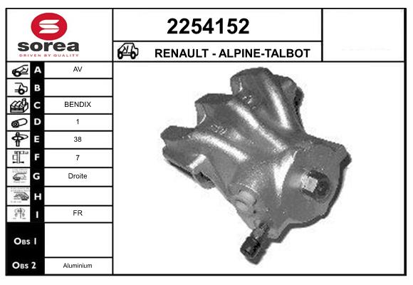 Etrier frana 2254152 EAI